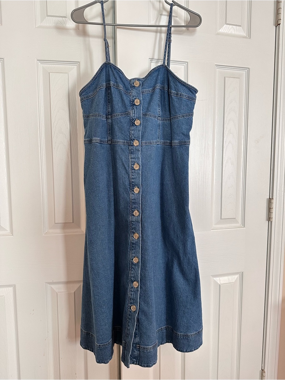 Universal Thread XL Smocked Corset Denim Midi Dress NWOT